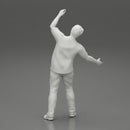 young man in a shirt and pants dancing - Only-Games