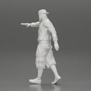 gangster homie in mask walking and holding gun sideways - Only-Games