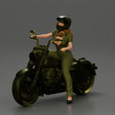 Motorcycle woman Rider in Military-Style Gear - Only-Games