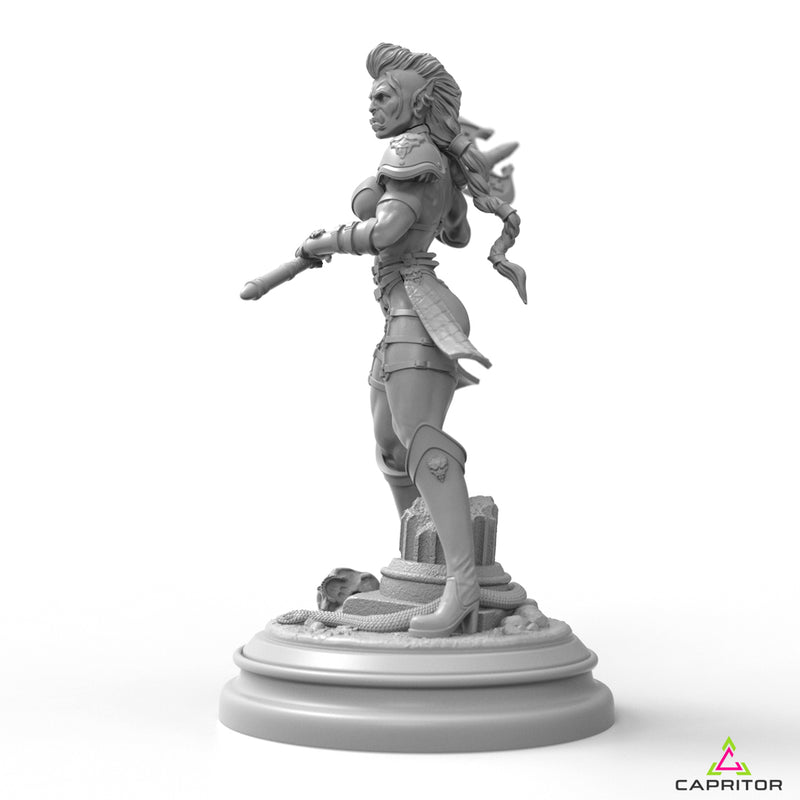 'Jasmina' Female Warrior with Two Head Options - 75mm (1:24) Scale. - Only-Games