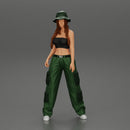 gangster homies lowrider girl posing in hat with pigtail hairstyle - Only-Games