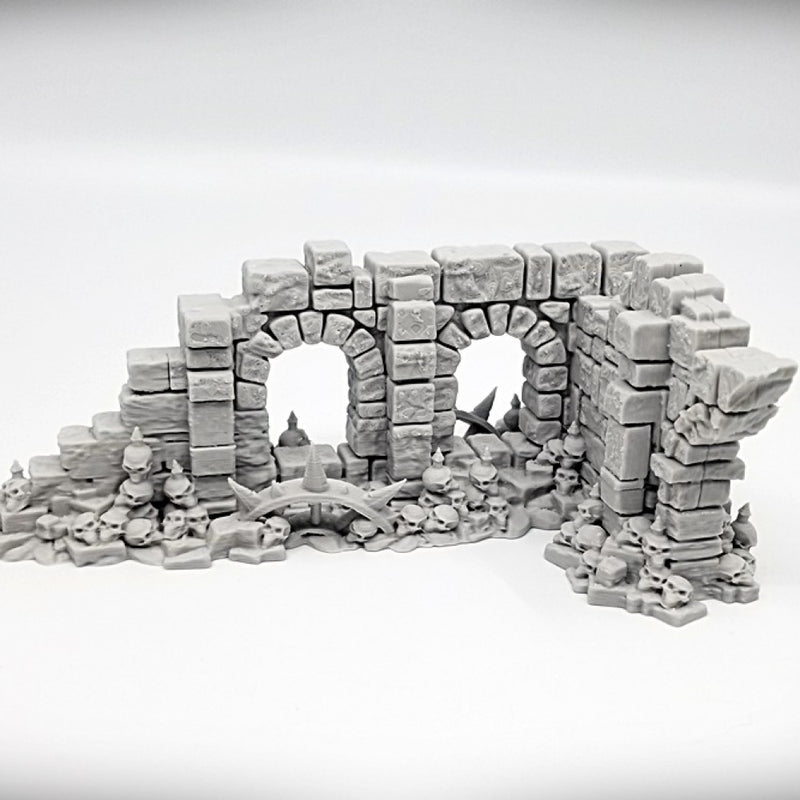 Double Arch Window - Half Arch Door: Ancient Ruins GRIMDARK Terrain Set - Only-Games