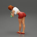 sexy girl cleaning in sponge and cleaning bottle - Only-Games