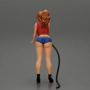 2 Sexy Girl in short putting gas in car at gasoline station - Only-Games