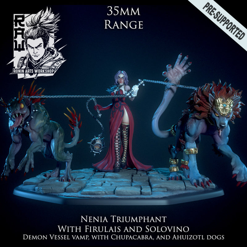 Nenia Triumphant - Bride of Frankenstein with Chupacabra and Ahuizotl - Only-Games