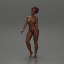 Naked Black girl With Curly Hair Standing - Only-Games