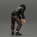 gangster homie in hoodie and short with his dog on the street - Only-Games