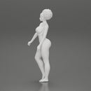 Naked Black girl With Curly Hair Standing - Only-Games