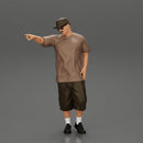 Gangster homie in cap pointing his finger at somebody - Only-Games