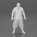 Big strong gangster homie in cap and short standing - Only-Games