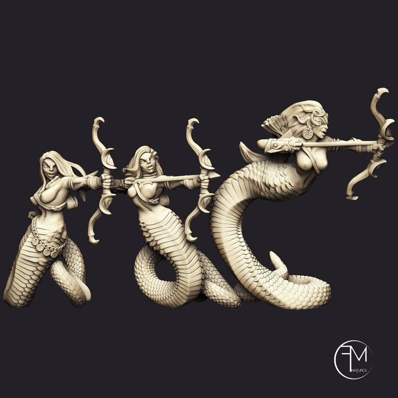 Snakewoman Archers - 3 Units (AMAZONS! Kickstarter) - Only-Games