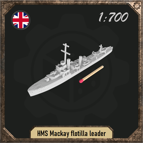 1/700 HMS Mackay flotilla leader