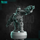 (0295) Male cyberpsychopath sci-fi cyborg with laser rifles - Only-Games