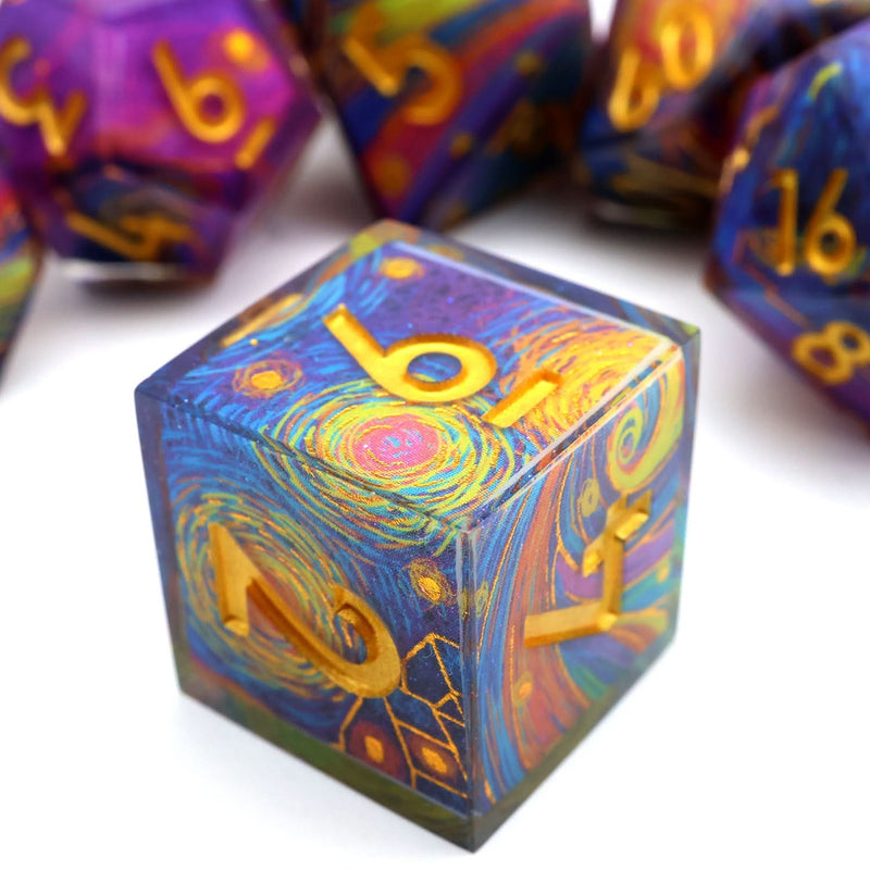 Gilded Cosmos | Art Core Dice | 7 Piece Set - Only-Games