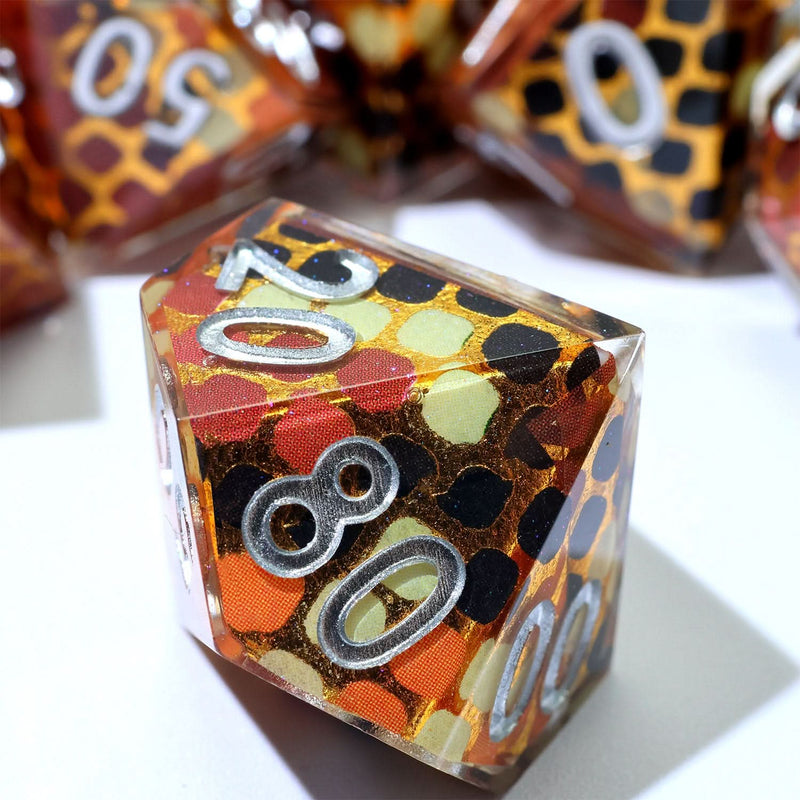 Cindercoil | Art Core Dice | 7 Piece Set - Only-Games