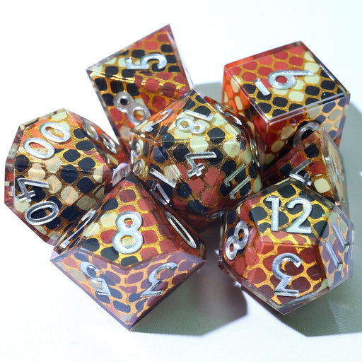 Cindercoil | Art Core Dice | 7 Piece Set - Only-Games