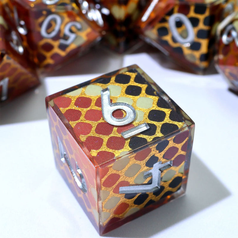 Cindercoil | Art Core Dice | 7 Piece Set - Only-Games
