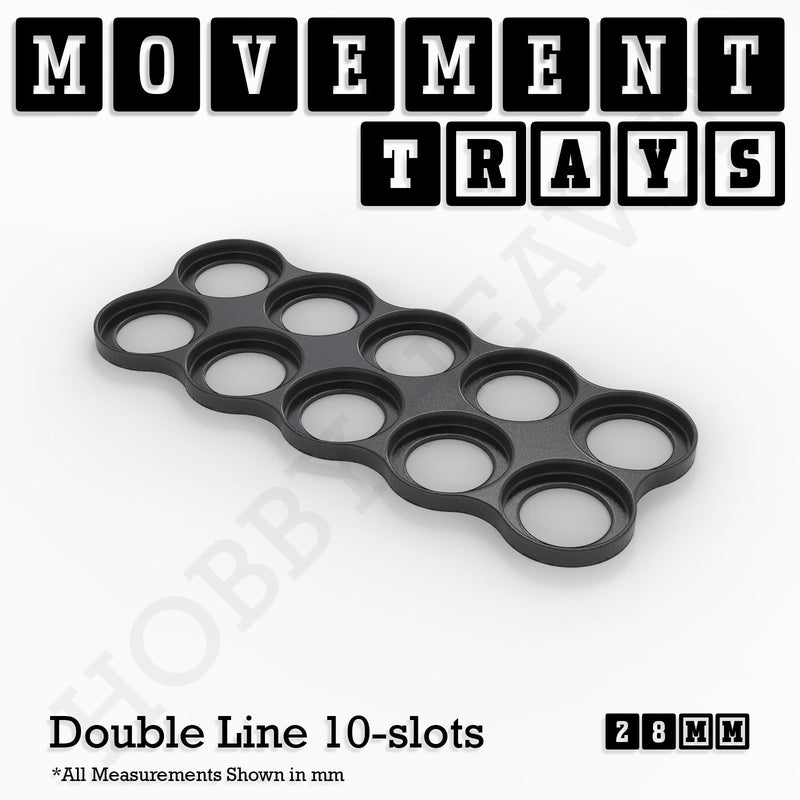 28mm Movement Trays for Tabletop Games | Wargaming | Full Range - Only-Games