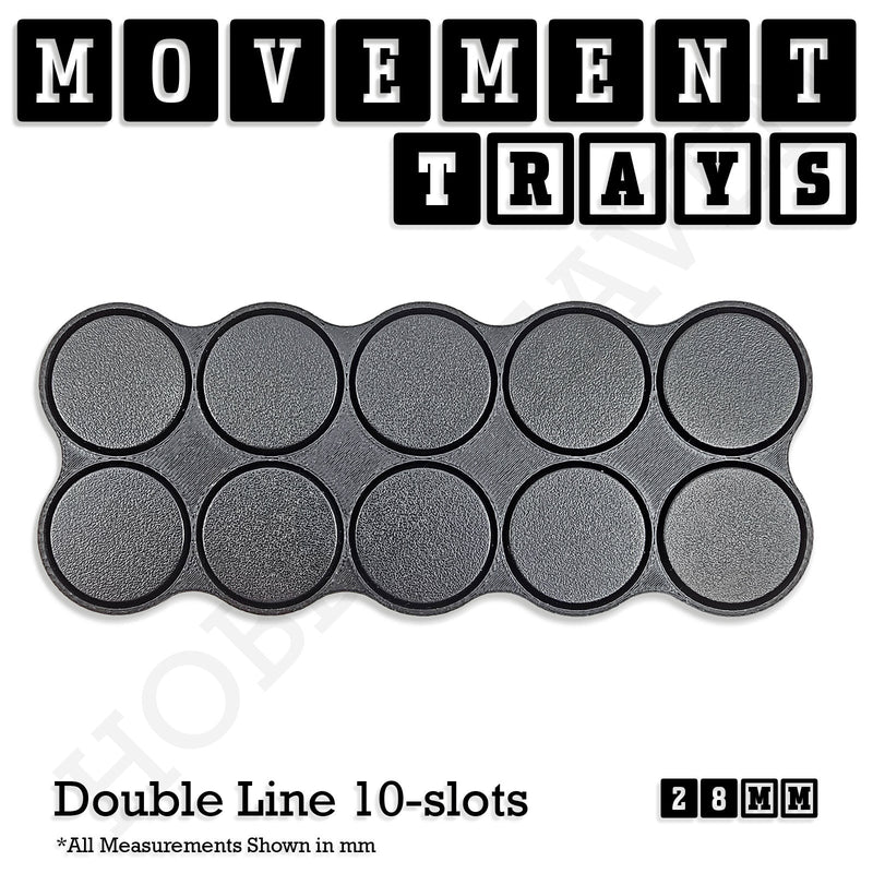 28mm Movement Trays for Tabletop Games | Wargaming | Full Range - Only-Games