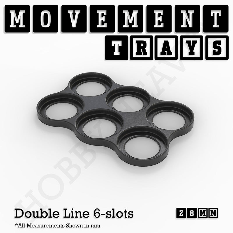 28mm Movement Trays for Tabletop Games | Wargaming | Full Range - Only-Games