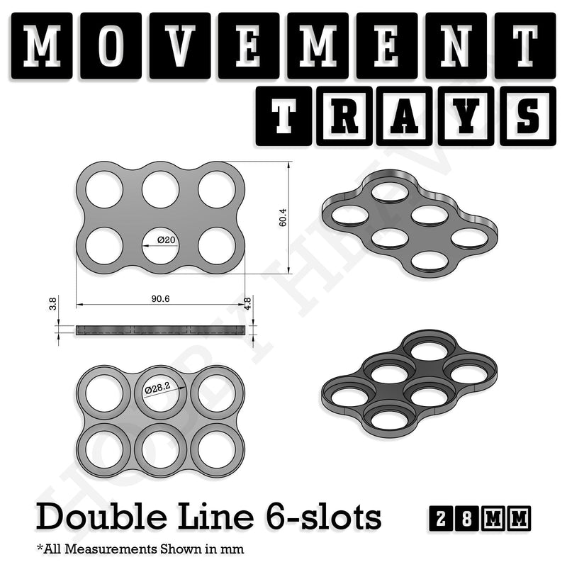28mm Movement Trays for Tabletop Games | Wargaming | Full Range - Only-Games