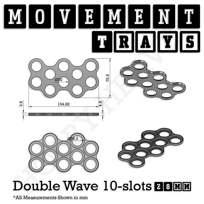 28mm Movement Trays for Tabletop Games | Wargaming | Full Range - Only-Games