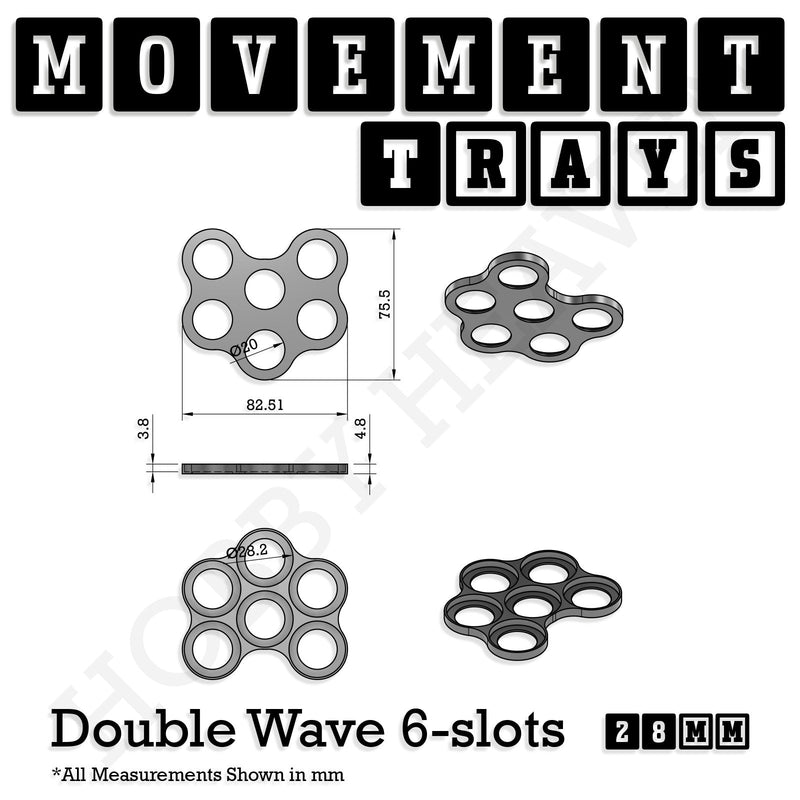 28mm Movement Trays for Tabletop Games | Wargaming | Full Range - Only-Games