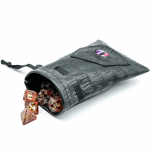 Dragon's Vault | Red/Blue Eye | Vegan Leather Dice Bag - Only-Games