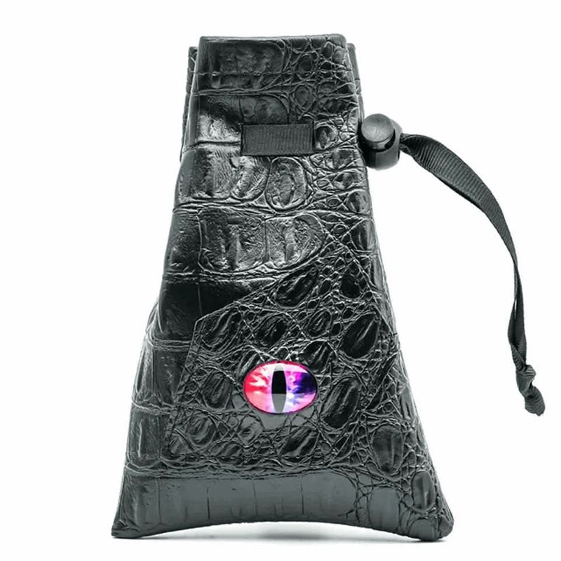 Dragon's Vault | Red/Blue Eye | Vegan Leather Dice Bag - Only-Games
