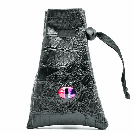 Dragon's Vault | Red/Blue Eye | Vegan Leather Dice Bag - Only-Games