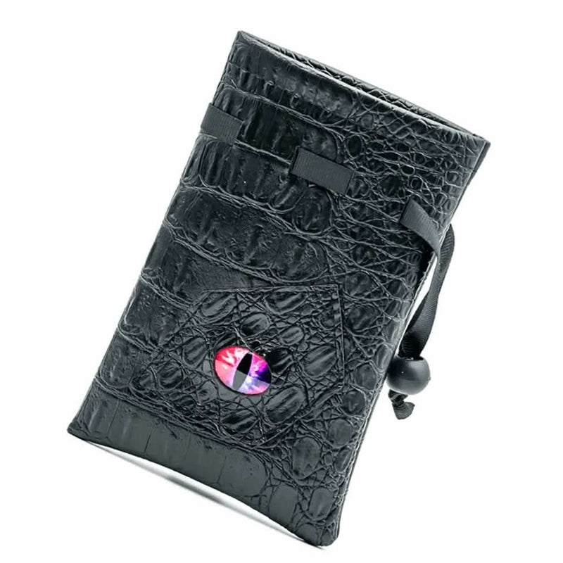 Dragon's Vault | Red/Blue Eye | Vegan Leather Dice Bag - Only-Games
