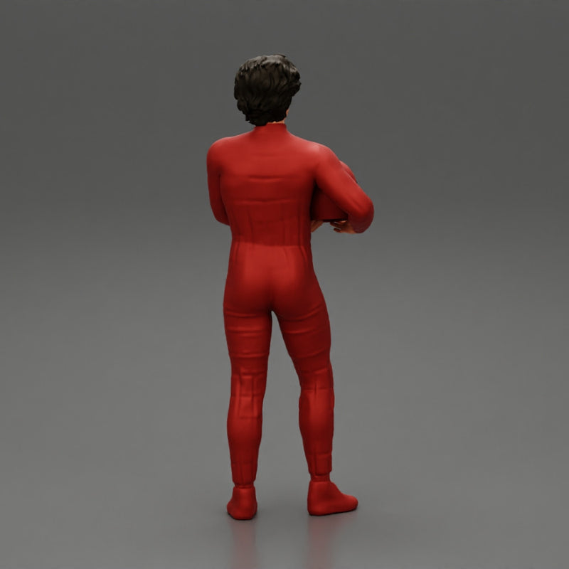 motorbiker holding his helmet with both hands - Only-Games