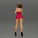 Attractive girl in mini dress and heels Leaning Against car - Only-Games