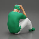 Thoughtful Surgeon Sitting  With His Hand On Head - Only-Games