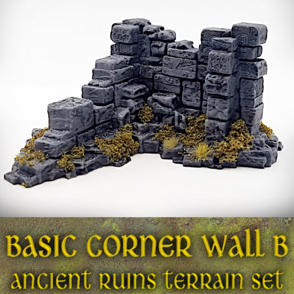 Basic Corner Wall B: Ancient Ruins Terrain Set