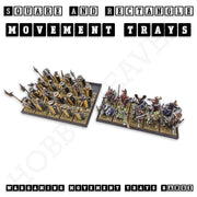 Rectangle Movement Trays | Cavalry & Monsters | 50×25-100×60mm | OBS System - Only-Games