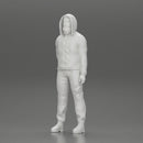 bearded man stands confidently, adorned in a stylish hoodie - Only-Games