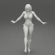 Pretty Bikini Model Standing On One - Only-Games