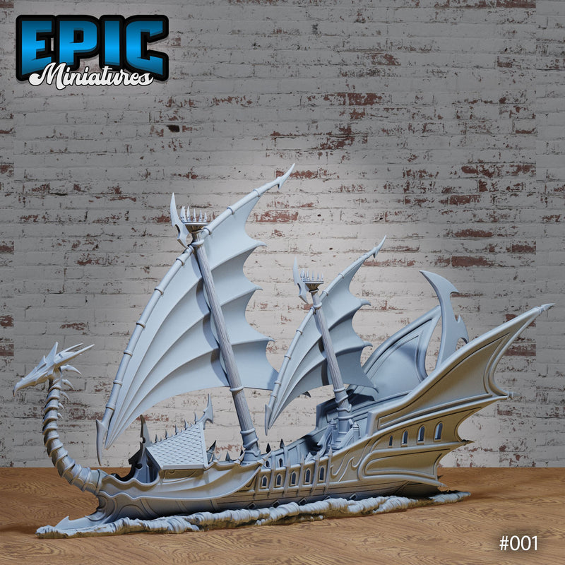 [Full Size] Dark Elf Ship - The Crescent - Only-Games