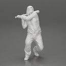 Gangster homie in hoodie Holding Baseball Bat Ready For A Hit - Only-Games