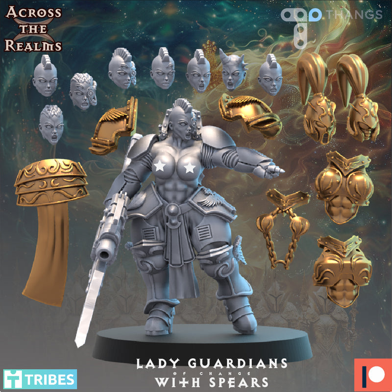 Lady Guardians with Swords and Shields