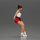 Asian girl wearing shorts sits on motorcycle - Only-Games