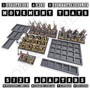 Square and Rectangle Movement Trays Adapters for Tabletop Games - Only-Games