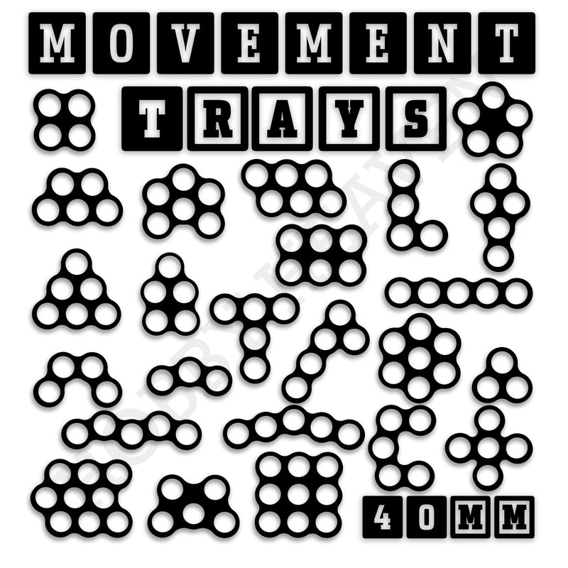 40mm Movement Trays for 28mm Miniatures | Tabletop Wargames Compatible | Full Range - Only-Games