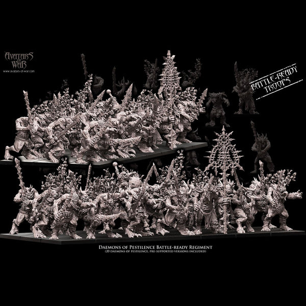 Daemons of Pestilence Battle-Ready regiment (20 Daemons)