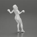 Tired boxing girl is lying in the boxing ring about to be knocked out - Only-Games