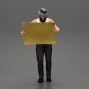 Young Man in hat with beard Holding Map And Looking At it - Only-Games