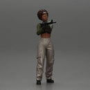 Armed black girl going to shoot a gun in bra - Only-Games