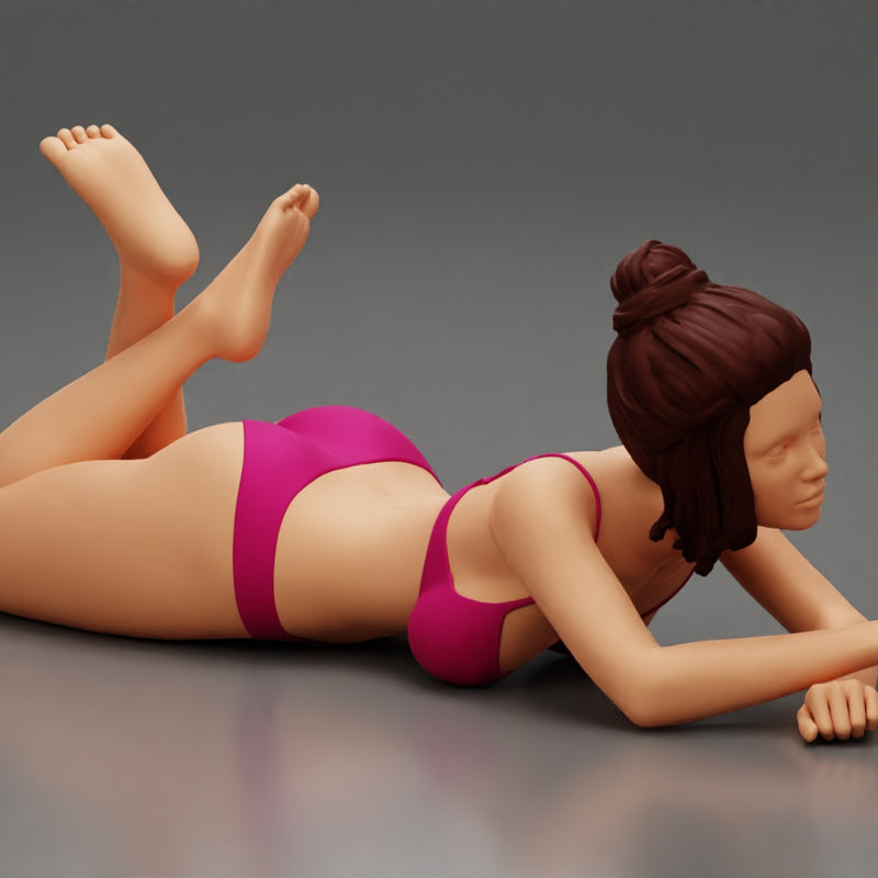 Sexy Young Girl In Bikini Lying On The Sand At The Beach - Only-Games
