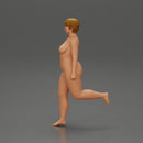 Naked Fat girl training in the gym with dumbbells for leg workouts to lose weight - Only-Games